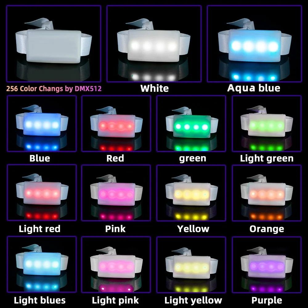 Ismart 4 светодиода 433 МГц DMX пульт дистанционного управления RGB светодиодный браслет для ночной спортивной встречи