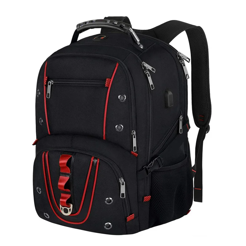 Factory custom nylon backpack large capacity multifunctional laptop backpack usb waterproof travel backpack
