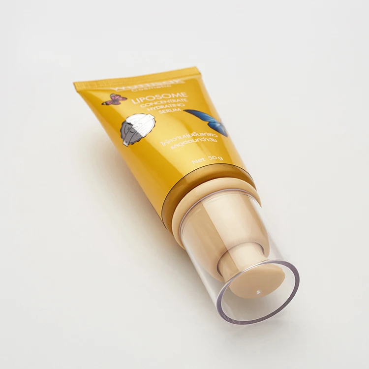 15ml 20ml 30ml isolation cream plastic tube packaging airless pump squeezer cosmetic sugarcane soft touch eye cream tube