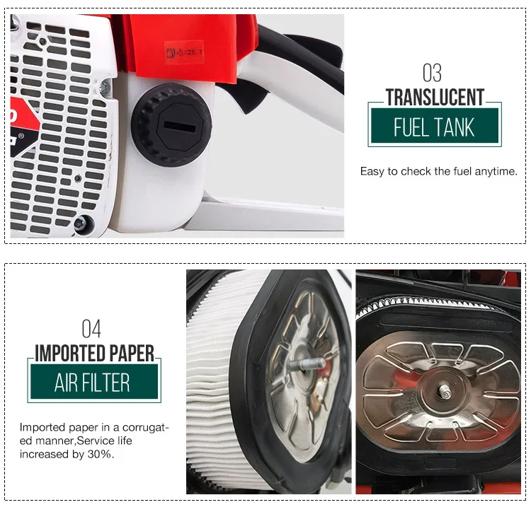 92 Cc 5.2 kw Ms 660 Petrol Chainsaw Steel Chain Saw Petrol/gas Chain Saw for Sale