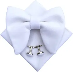 Мужской Бархатный комплект большого размера с галстуком-бабочкой и носовым платком