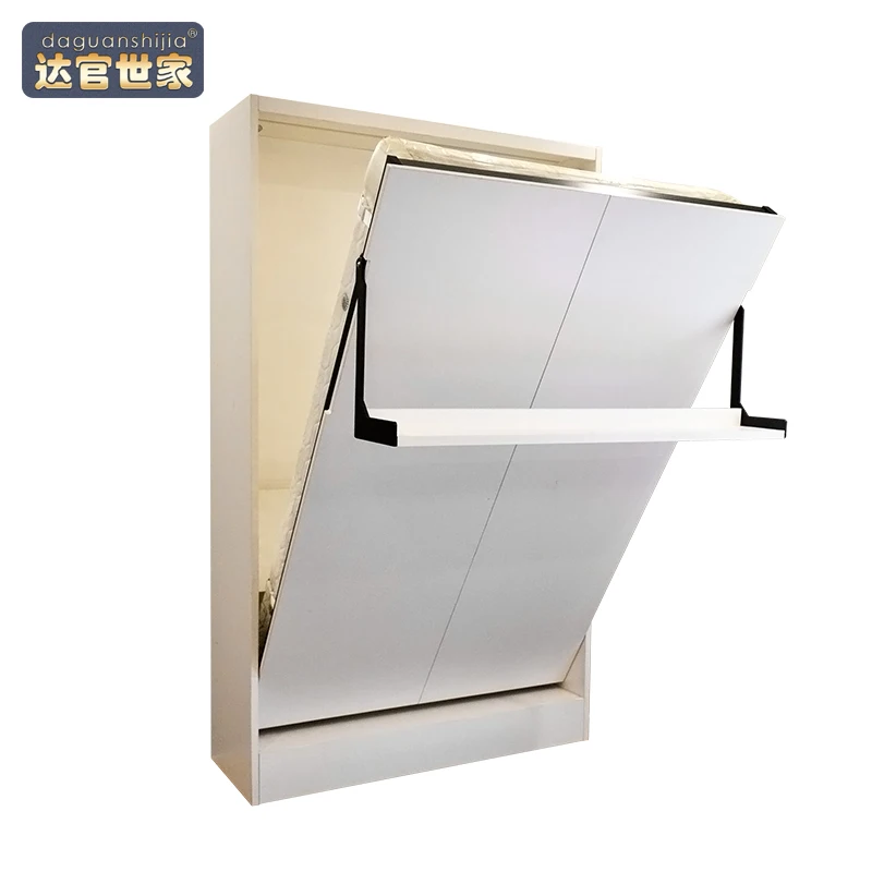 Wall Bed Mechanism Kit steel frame with solid wood slat customized dimensions murphy bed with sofa and reading light