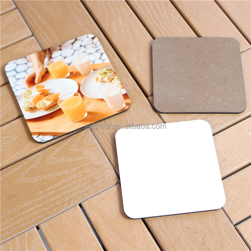 Wholesale Sublimation MDF Wood Dye Coaster Blank For Custom Printing 90mm