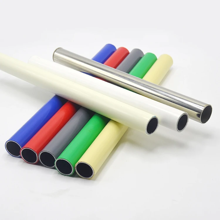 28MM ivory pipe PE/ABS coated steel pipe ESD used for workbench flow rack popular in factory lean pipe/tube lean production