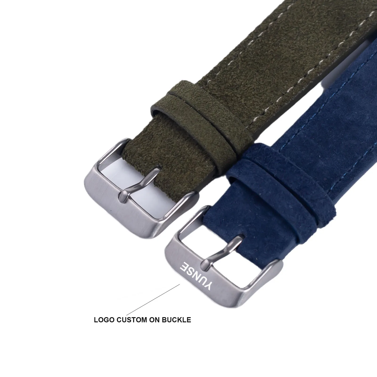 Suede Leather Strap manufacturer 19/20/22mm replacement leather watch bands handmade quick release genuine leather watch straps