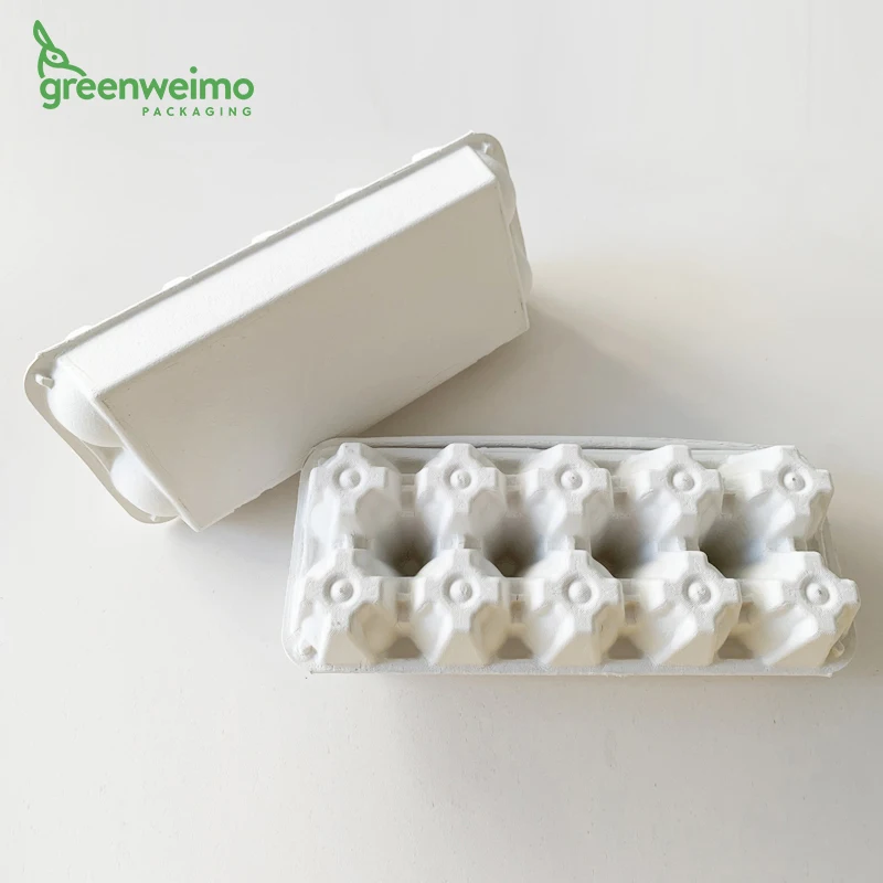 Eco friendly biodegradable egg storage box carton as egg drop sandwich box
