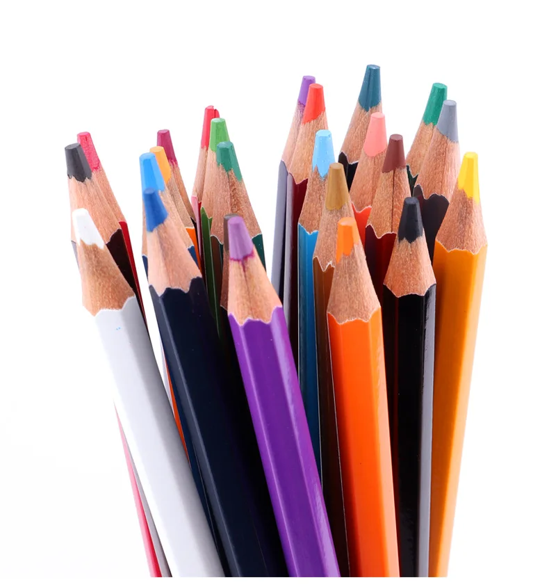 
High Quality Natural Wooden drawing color pencils with case 