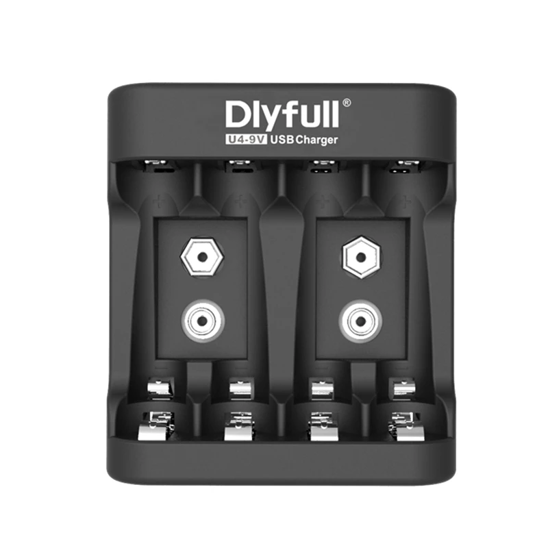 4 Bay LED Dlyfull 1.2v Aa Aaa Nimh CD 9v  Battery Charger For Ni-MH Rechargeable Battery