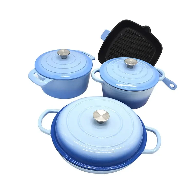 Restaurant Bake For Green Label 10Pcs Cast Iron Skillet Kitchen Of Cookware Sets