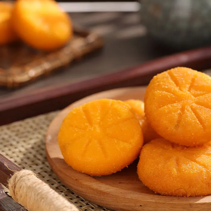 Chinese red bean pumpkin pie Nan Gua Bing Crispy & crunchy breakfast pie street food snack an irresistible sweet treat