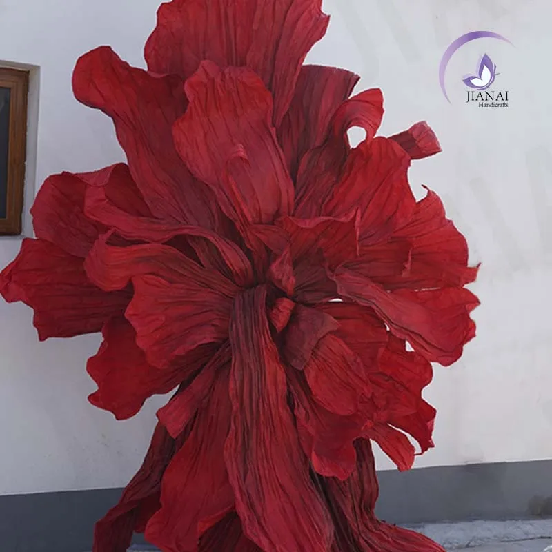 Wedding Decor Supplier Artificial Paper Flowers Giant Flowers Decorative For Party Stage Background Decoration Customize