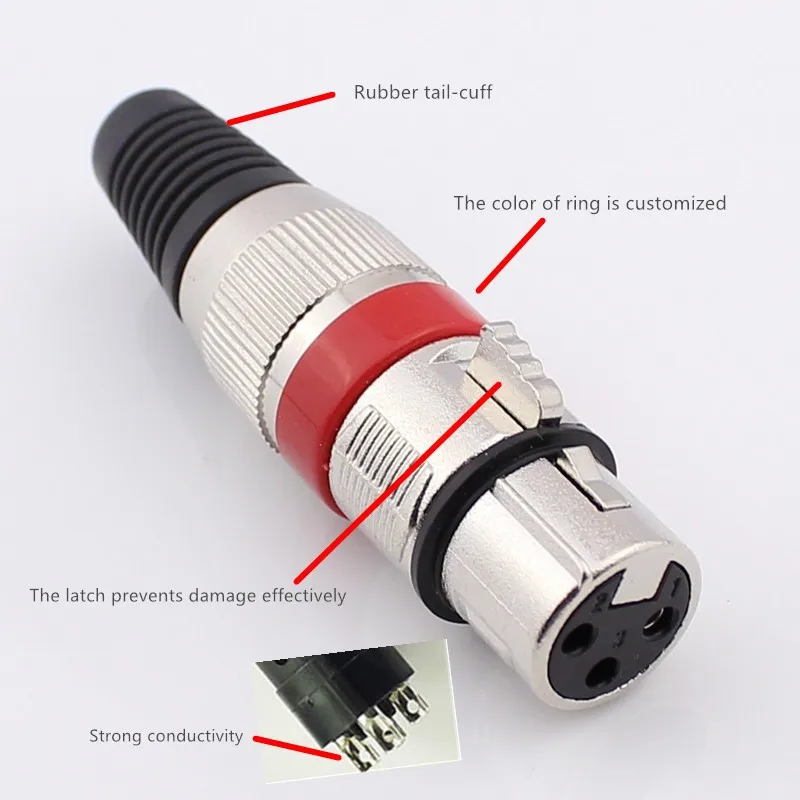 High Quality Audio Microphone conectores XLR 3 Pin Male  Female cables//