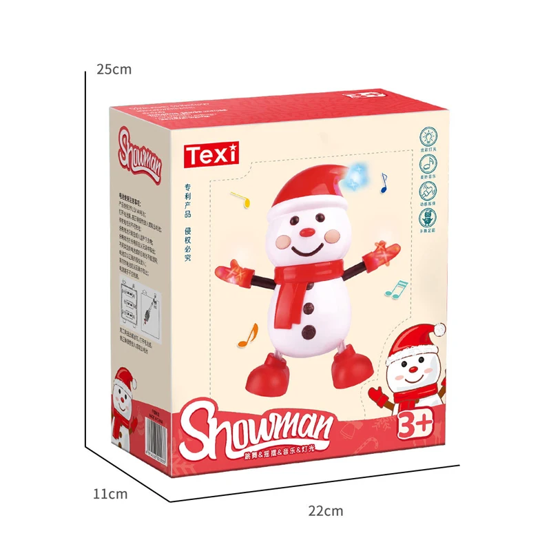 Kids Gift Dancing Singing Christmas Gift Robot Swinging Snowman Electronic Robot Christmas Gift Toys With Lights