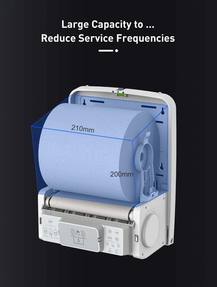 2023 Commercial Toilet Plastic Wall Mounted Jumbo Roll Electric Sensor Paper Towel Tissue Roll Dispenser