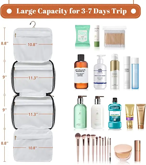 custom canvas cosmetic makeup bags cases wholesale modern mens women  hanging travel toiletry bag  travel bag with hanging hook