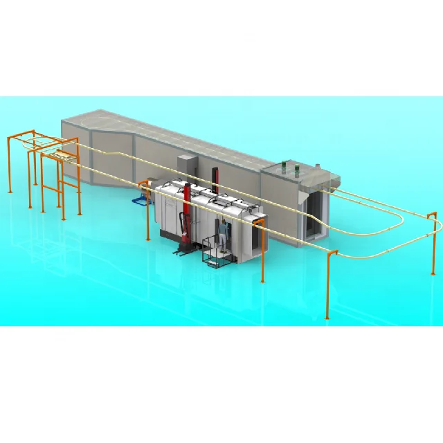 Labor saving high efficiency automatic powder coating line system