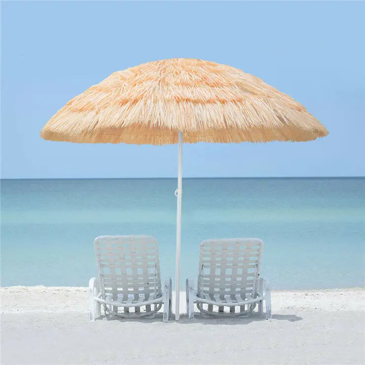 10ft round hawaii tiki hula beach umbrella thatch Universal Infant Uv Protection Sun Umbrella