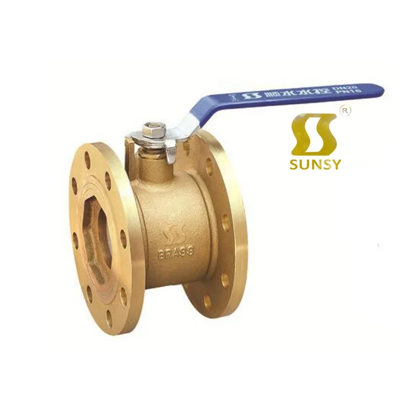 yuhuan sunsy shunshui factory PN16 DN15-DN300 flange brass ball valve