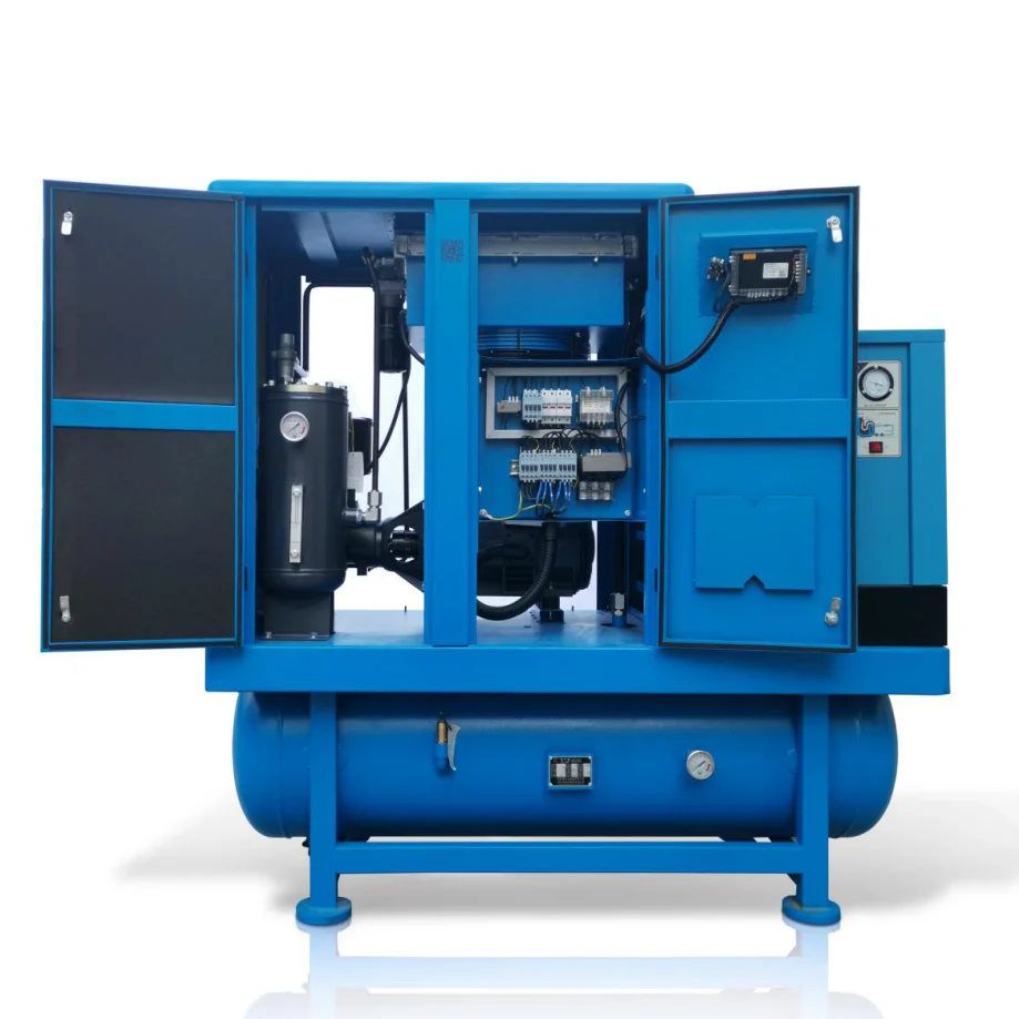 Low Noise 3.7kw 5HP high quality air compressor rotary screw type air compressors for laser cutting machine