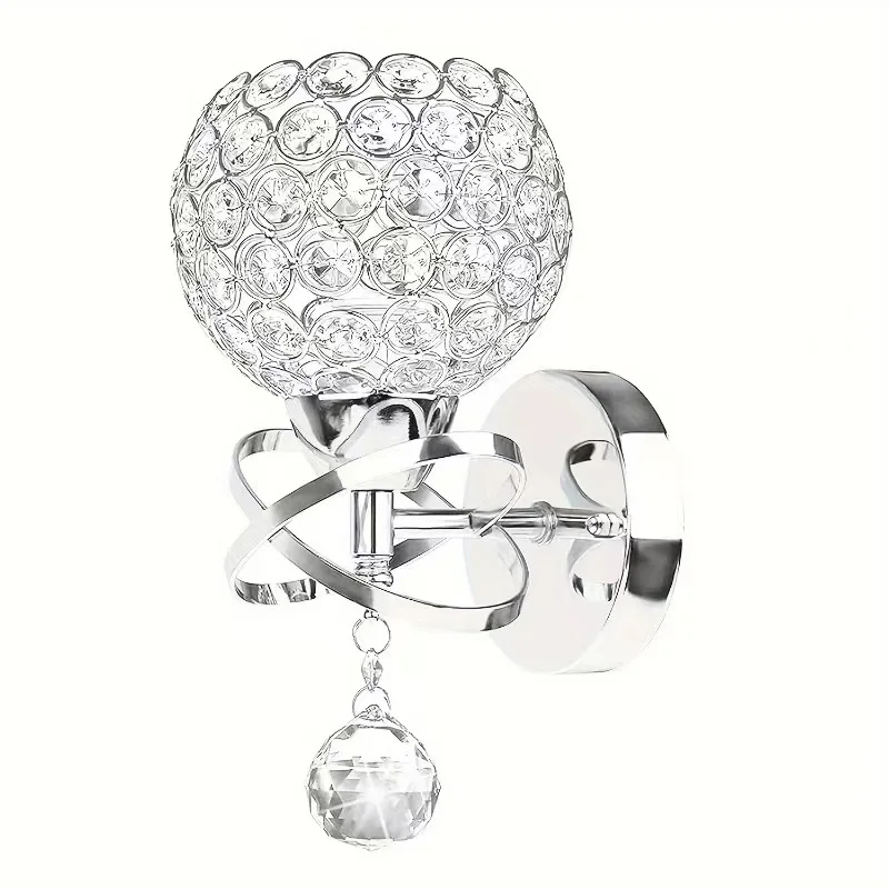 Modern minimalist LED crystal wall lamp/luxurious metal wall lamp for bedroom