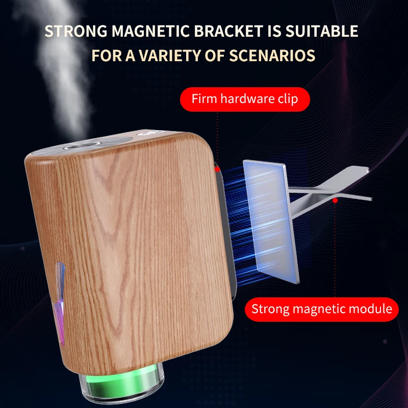 Top Sale Mini Ultrasonic Waterless Car Aroma Diffuser Electric Fragrance Car Aroma Diffuser Car Perfume Wood Vent Diffuser