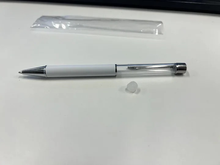 2023 new style sublimation snowglobe pen Sublimation Logo High Quality Metal DIY pen Sublimation Ballpoint Pen