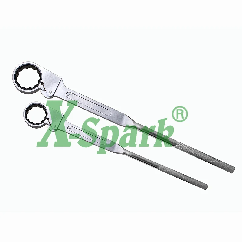X-SPARK Heavy Duty Die Forged European Type Jumbo Long handle Industrial Special Ratchet Wrench