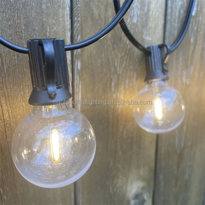 HOT SALE 25FT 50FT 100FT G40 Globe LED String Lights for Outdoor Wedding Party Patio Use