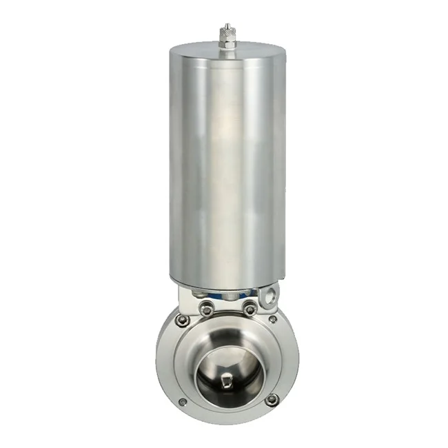 Sanitary Stainless Steel Pneumatic Weld Butterfly Valve
