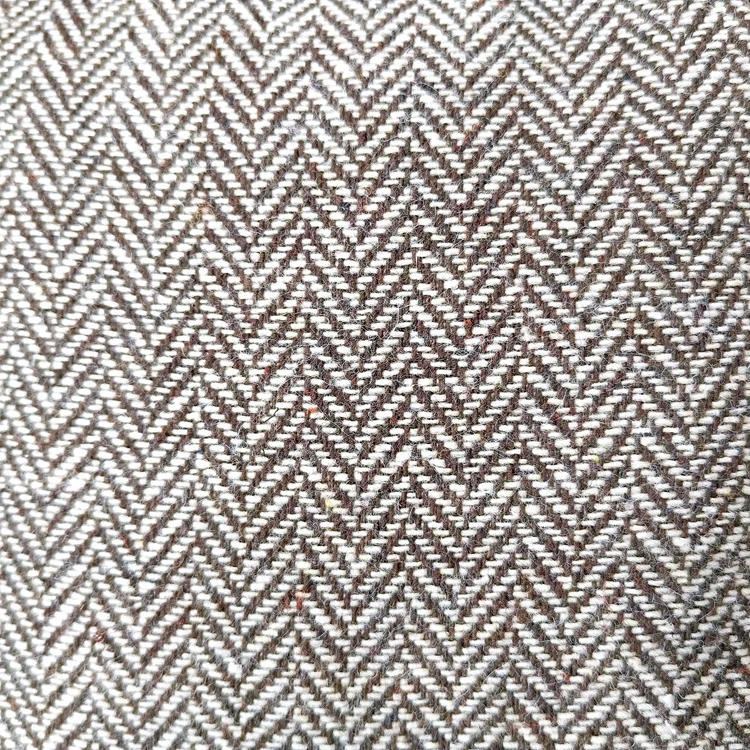 Creative products brown herringbone fabric square bag door stopper with handle sand filled cube door stop