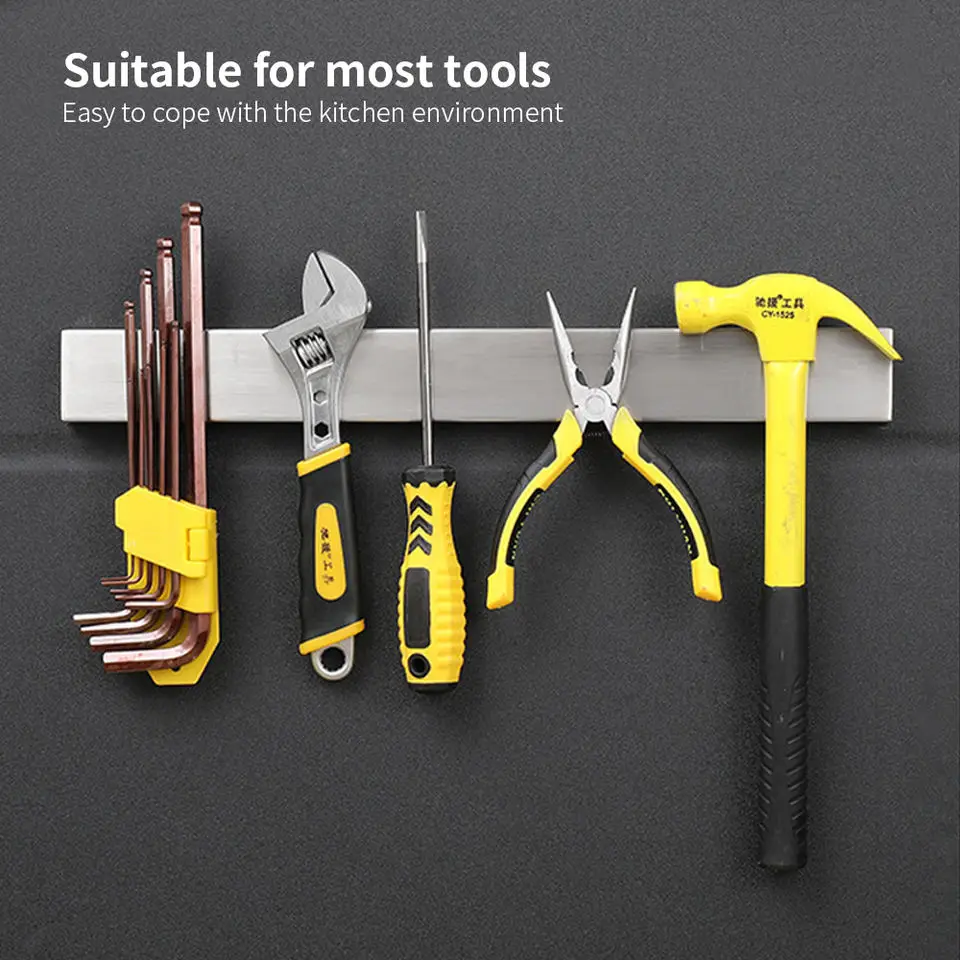 magnetic knife holder Kitchen Accessories Products No Punch Stainless Steel Magnetic Knife Rack Strip with