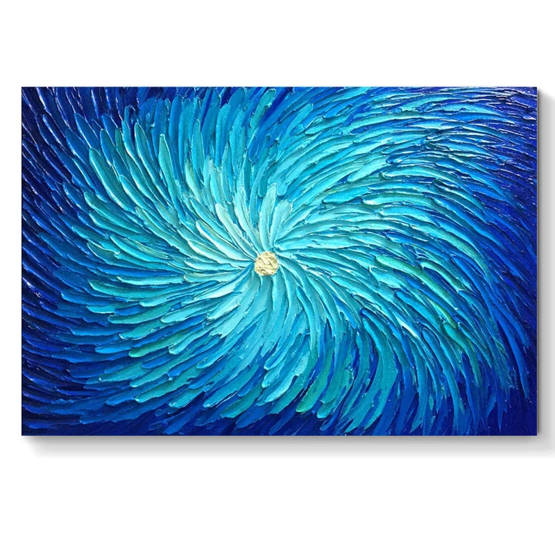 Wholesale Modern Texture Canvas Home Decorations 3D Handmade Oil Paintings for Living Room