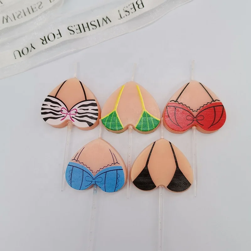 Сексуальное бикини форма торта на день рождения свечи для вечеринки на день рождения/торт ко дню рождения партии свечей