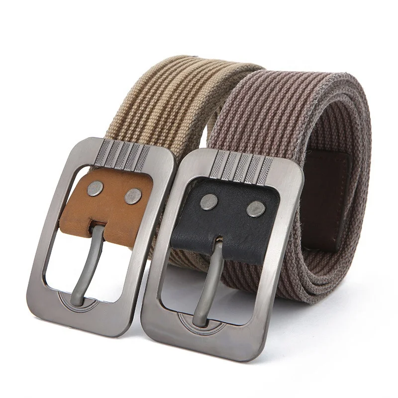 PP Cotton Stripe Wash Canvas Fabric Outdoor Eyele Work Fabric Rough Custom Web Belt for Men
