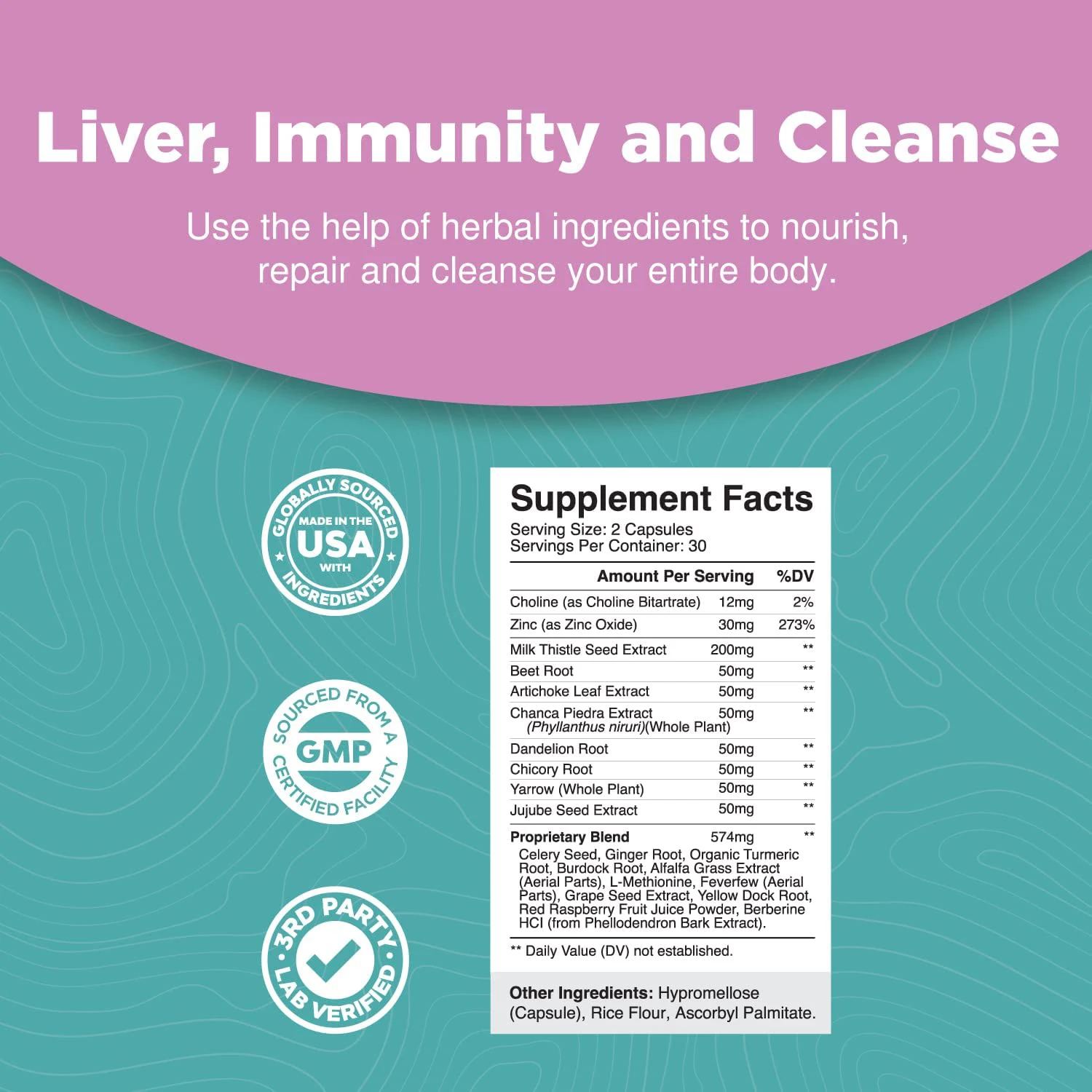 Private Label Liver Function Dandelion Root Artichoke Non-GMO Vegan Capsule For Improve Liver Health