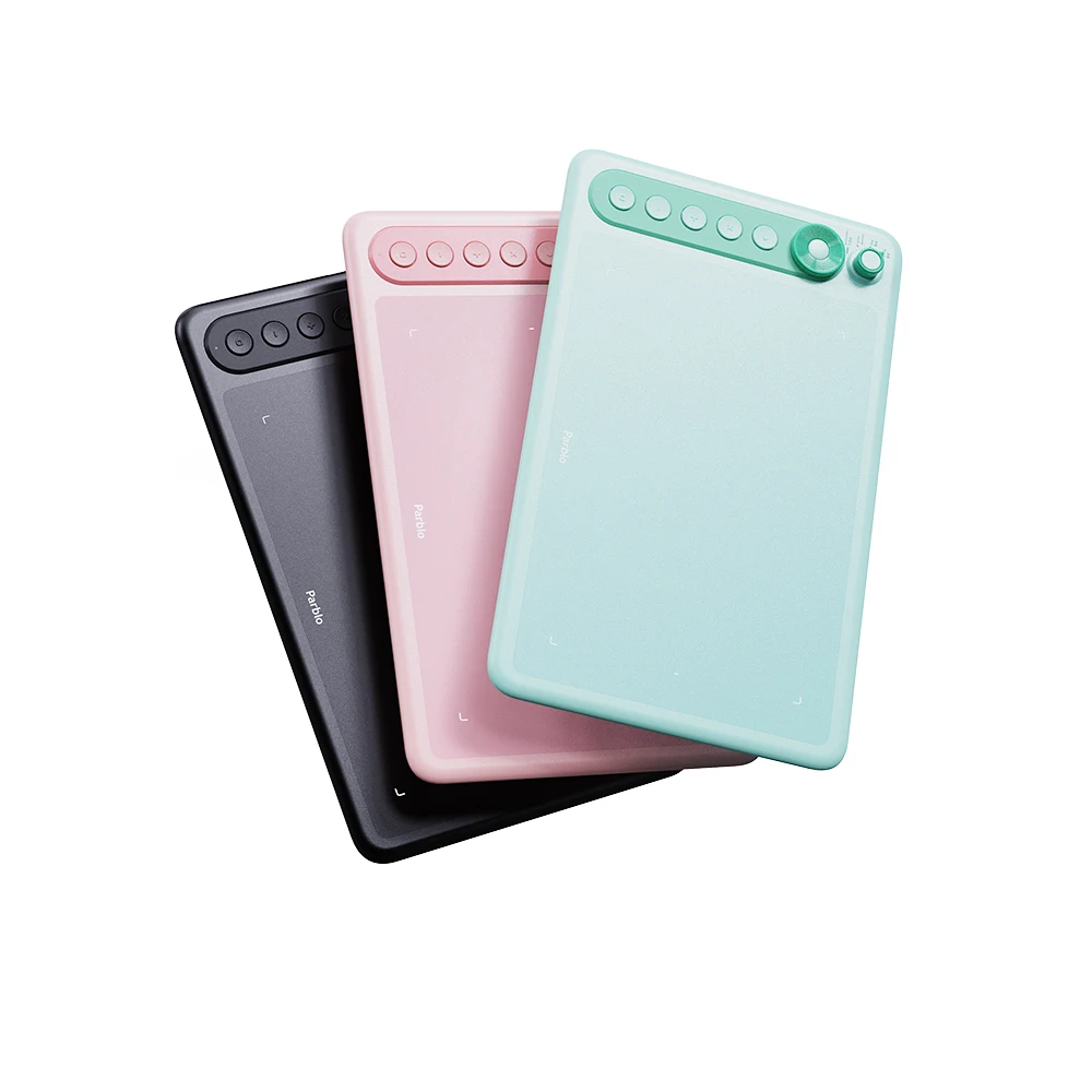 Parblo Intangbo X7 Pen Tablet with New Technology Short stroke hard pen S01 ( Green/ Pink/Black)