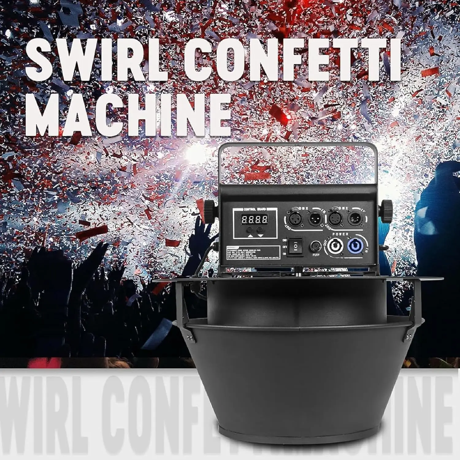 Hot Sale Topflashstar Confetti Machine Stage Hang Up DMX Remote Create Stage Atmosphere Confetti Machine Electric