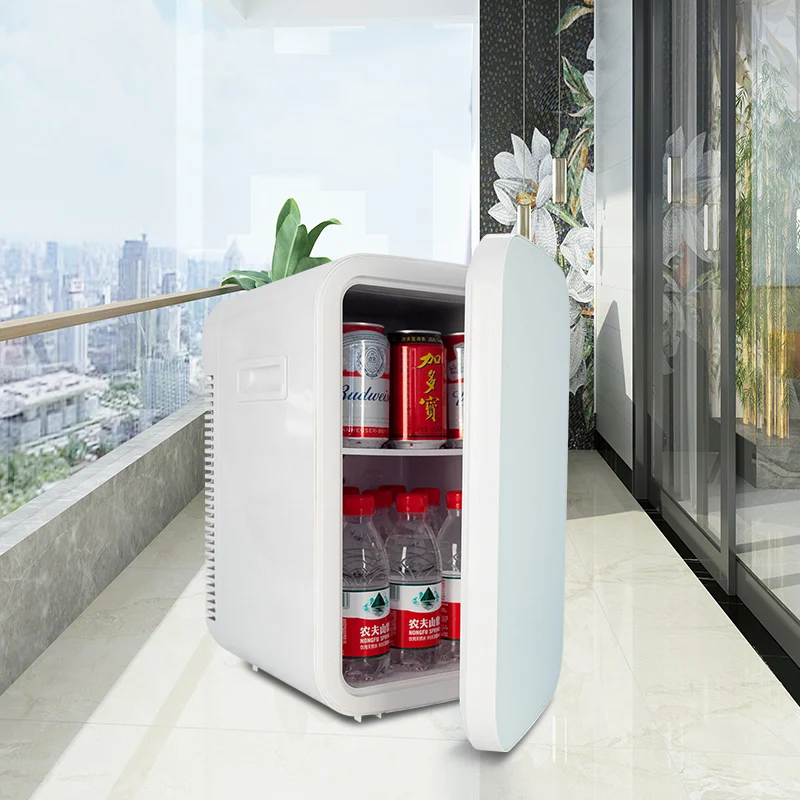16L small refrigerator skin care fridge glass door mini fridge