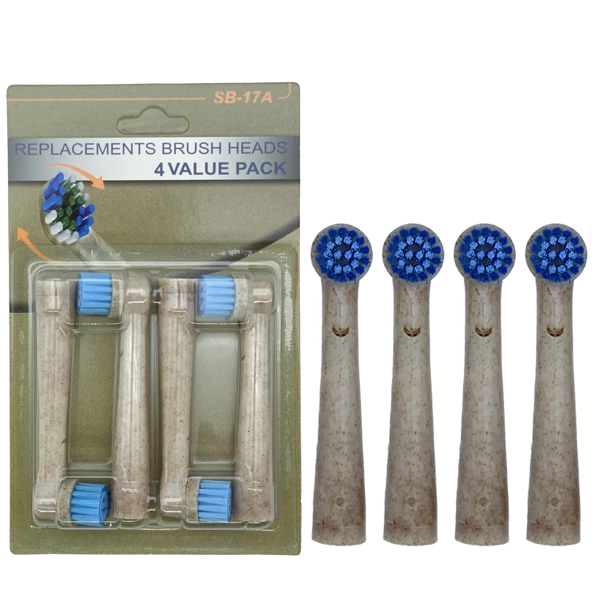 Bamboo toothbrush head replacement oral b io replacement heads for electric toothbrush wholesale price