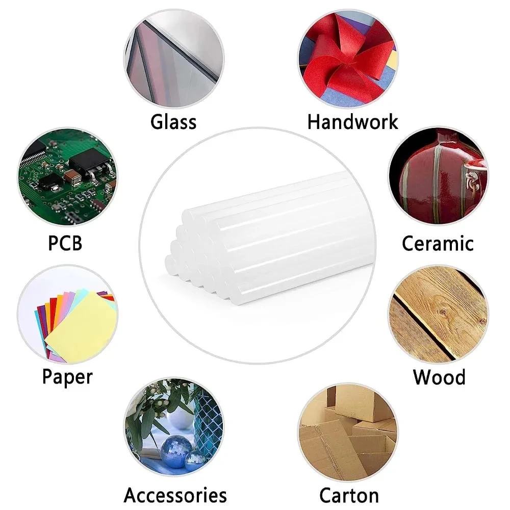 Transparent Hot-melt Glue Sticks for Heat Pistol Gun Adhesive DIY Tools Repair Alloy Construction Packing Accessories 7mm/11mm