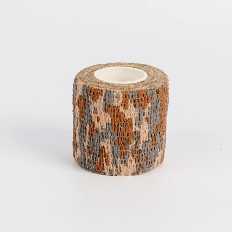 Colored Camouflage Printed Pattern Non-woven Cohesive  Bandage For Camping Hunting