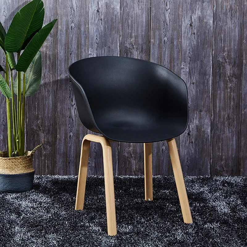 white color plastic cross wooden leg waiting room chair