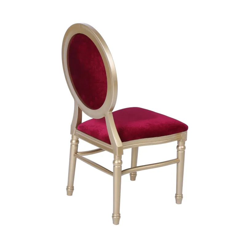 wholesale price most fashionable red and gold king and queen throne chair For Sale