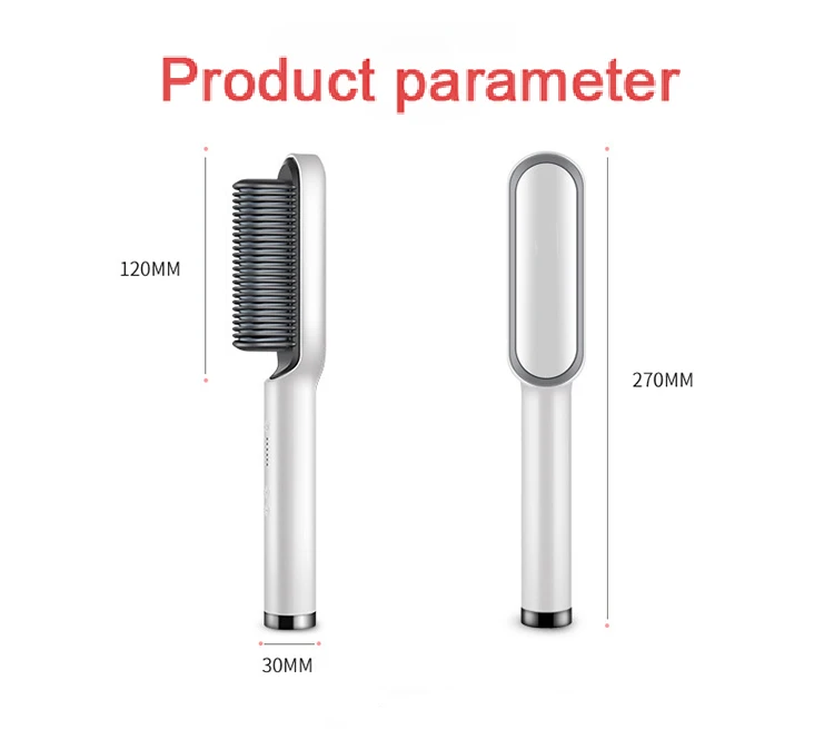 Men Women Curling Hair Straightener Comb Fast Heating Thermostatic Smoothing Hair Straightening Brush