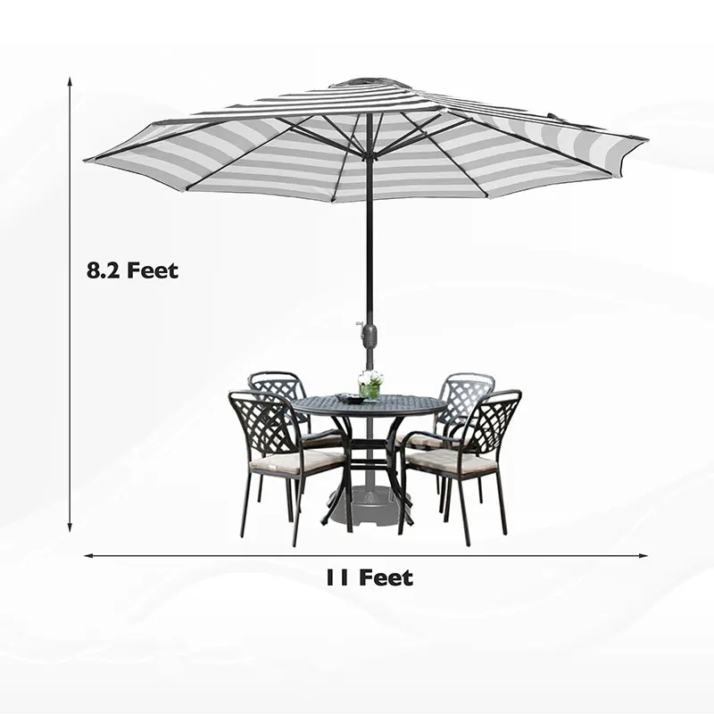 Good quality 8 ribs dia.2.7m modern style leisure beach parasol base outdoor cafe umbrella