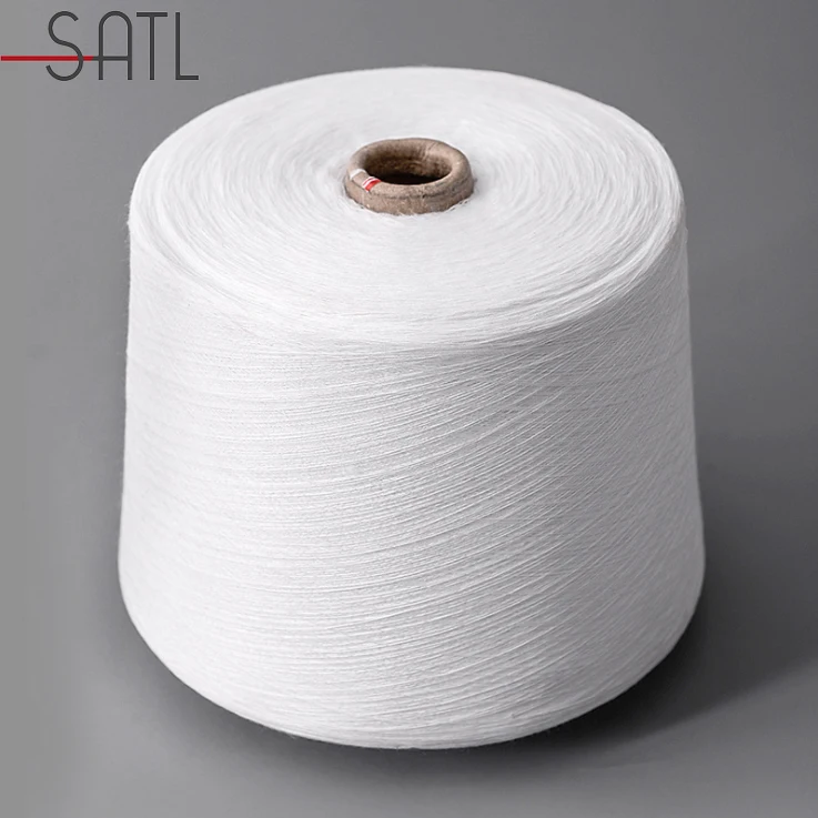 Combed Ring Spinning 45s CVC 60/40 Cotton/Polyester Raw White For Bleaching And Dyeing Yarn Weaving Yarn