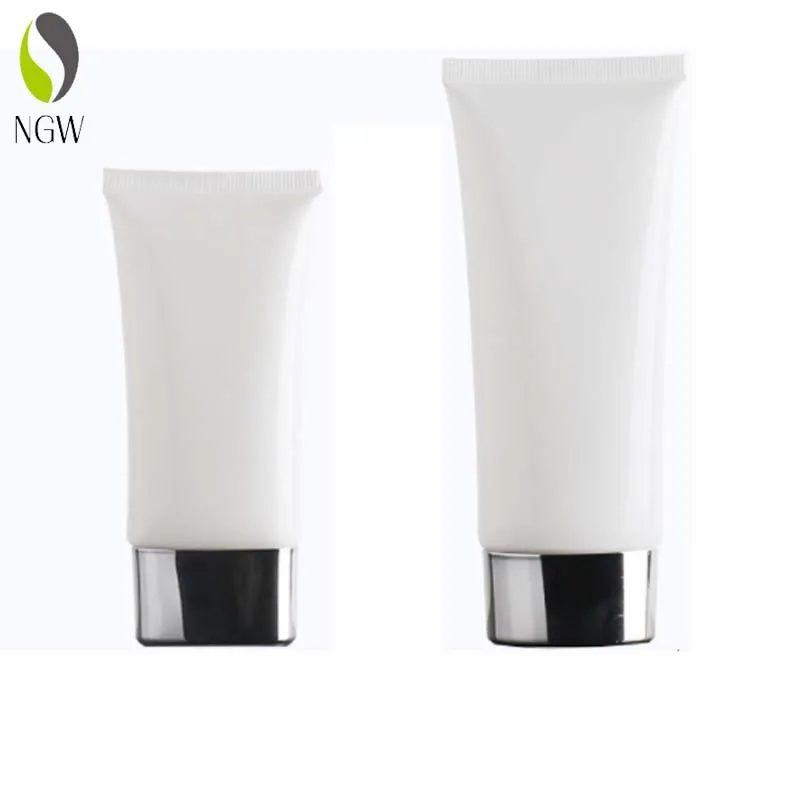 Wholesale Customized Extrusion Layer tubes white Laminated Cosmetic hand cream Lotion Soft Tube squeeze plastic tubes