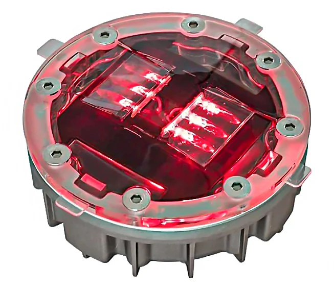 Cost-Effective Solar Embedded Stud 121*131*21mm Embedded Warning Lights Pavement Markers