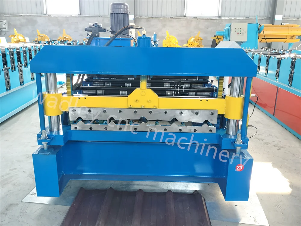 Цинковая алюминиевая цветная Стальная Плитка формовочная машина для резки изогнутой крыши листовой профильный станок трапециевидной IBR