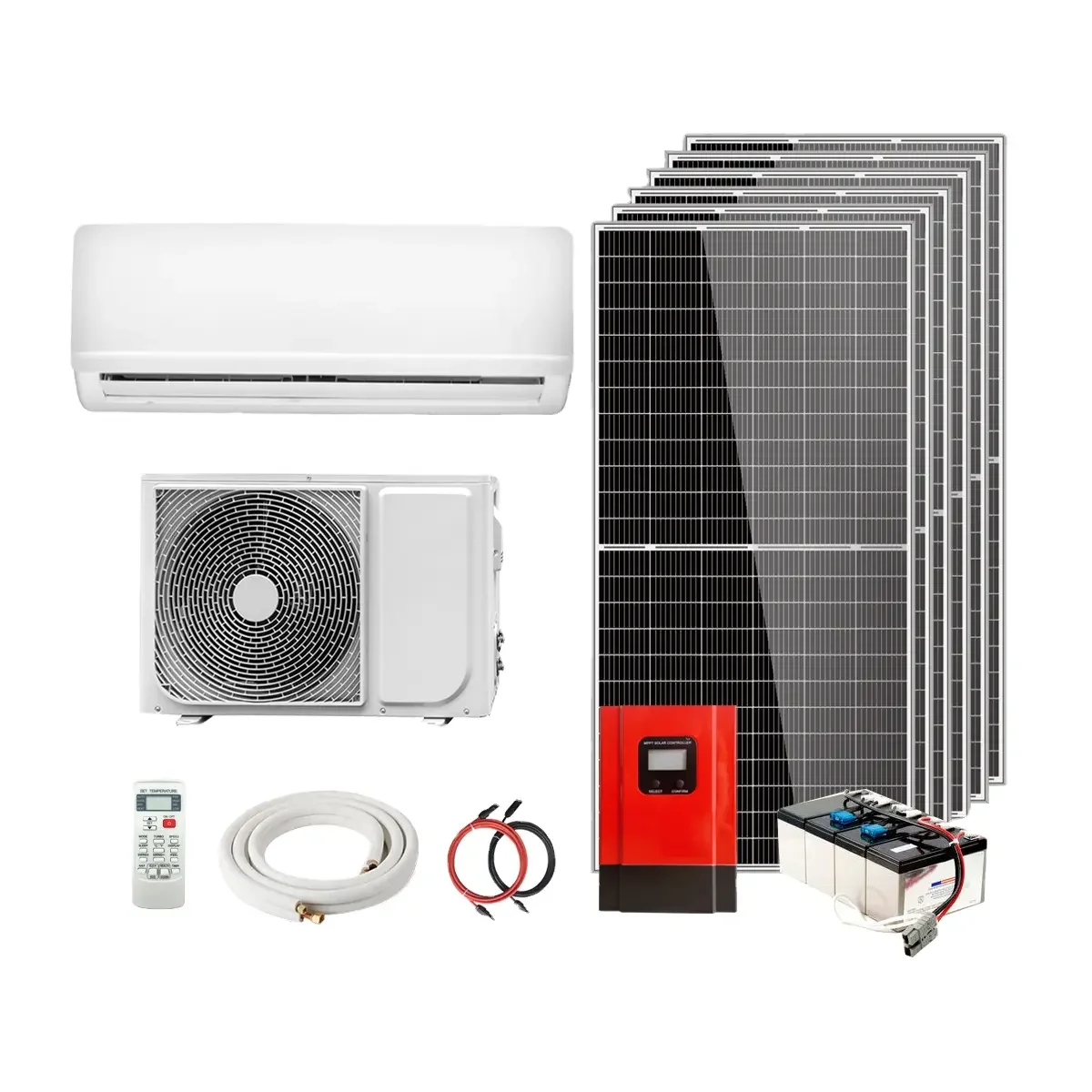 9000BTU 12000BTU 18000BTU DC48V Солнечный Кондиционер с питанием от постоянного тока кондиционер вне сети Солнечная система кондиционирования воздуха